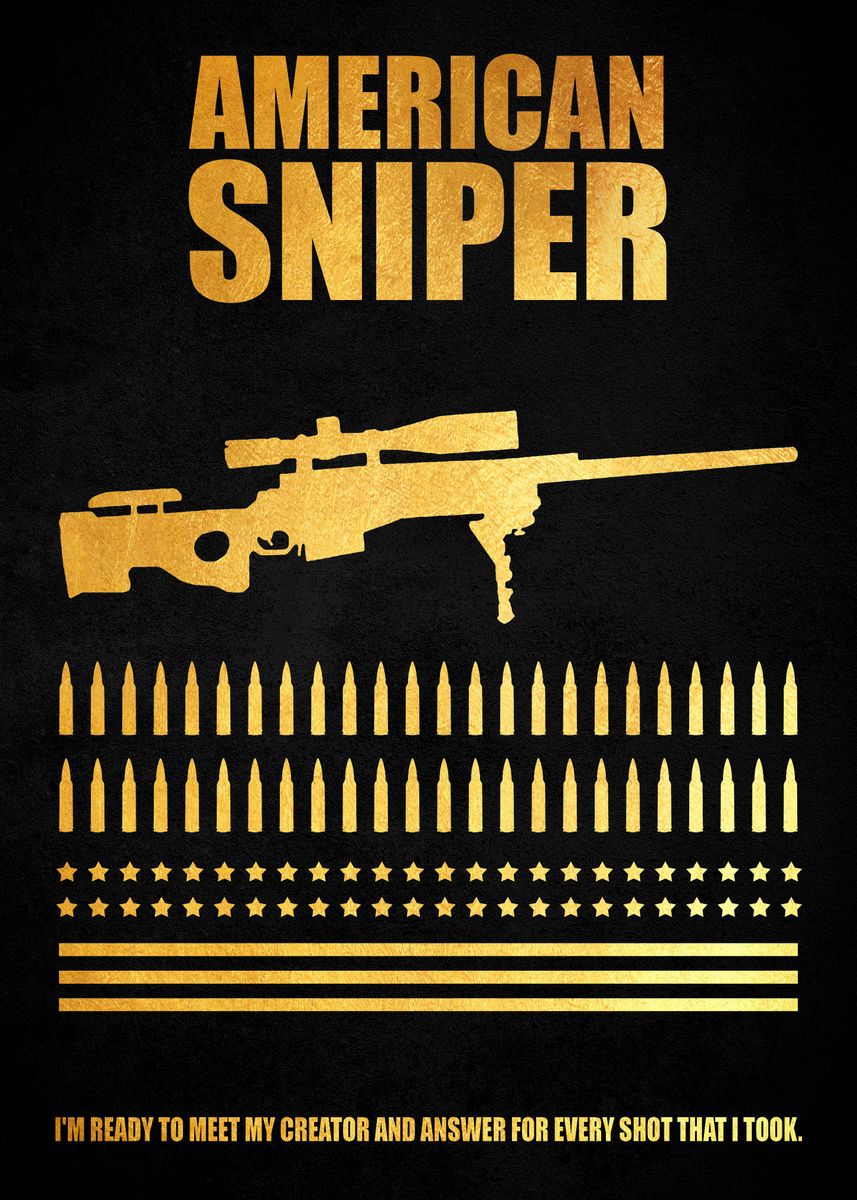 'American Sniper' Poster, picture, metal print, paint by Graphix | Displate