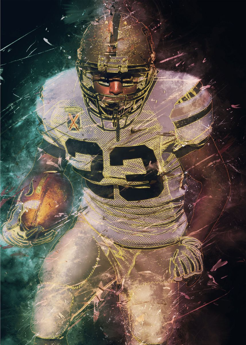 'American Football Player' Poster, picture, metal print, paint by Nk ...