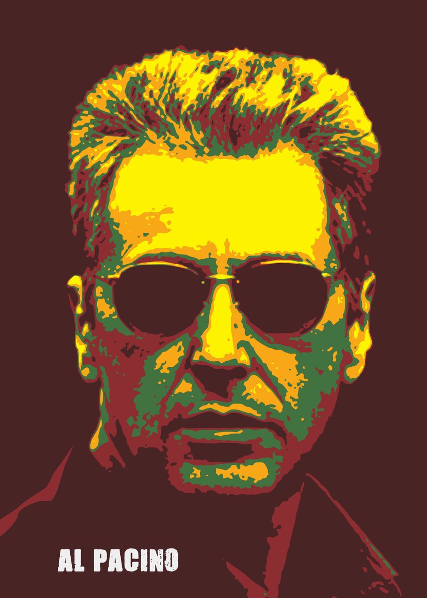 'Al Pacino v3' Poster, picture, metal print, paint by taurungka Graphic