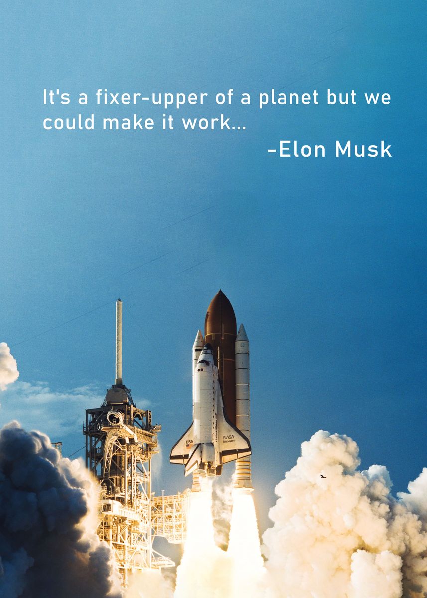 &amp;#39;Rocket Launch Quote&amp;#39; Poster, picture, metal print, paint by R4nsomW4re ...