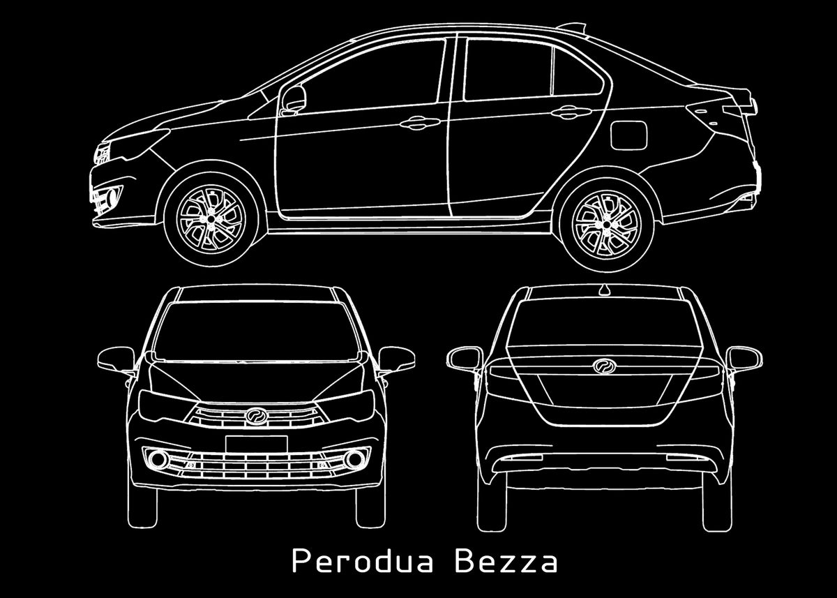 'Perodua Bezza 2017 ' Poster by Retal | Displate