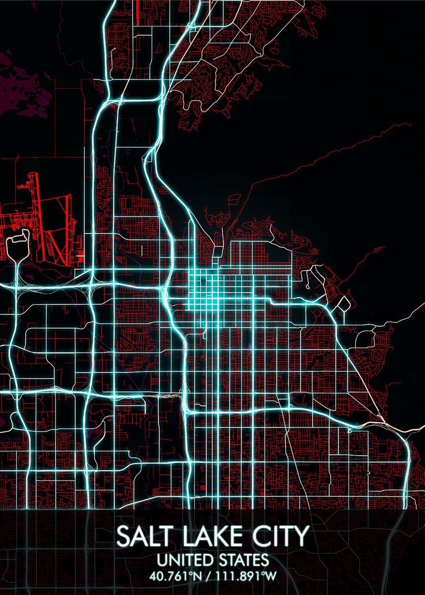 Salt Lake US City Map Poster By Cuplizx Displate D11d56d09510f74579ed0fcd1cb4e9f6 Bcaabc0cf13820df200432fd2fff54df