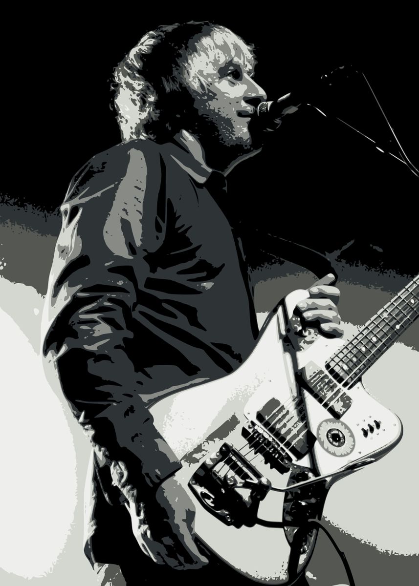 'Lee Ranaldo' Poster, picture, metal print, paint by Josh B | Displate