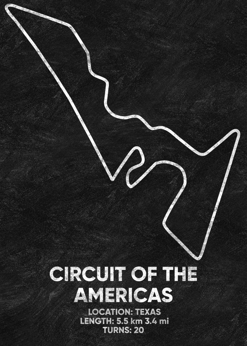 'Americas circuit' Poster, picture, metal print, paint by SplashDesign ...