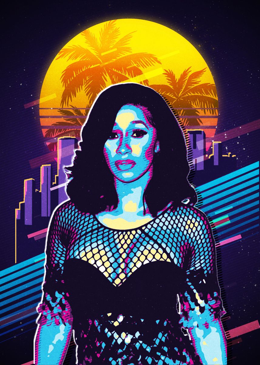 'CARDI B' Poster, picture, metal print, paint by Most Popular Cult ...