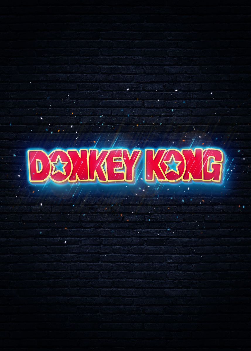 donkey kong neon sign