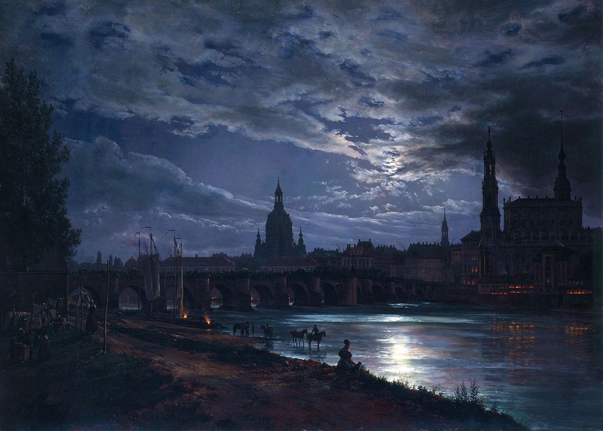 'View Dresden by Moonlight' Poster by Janice M | Displate