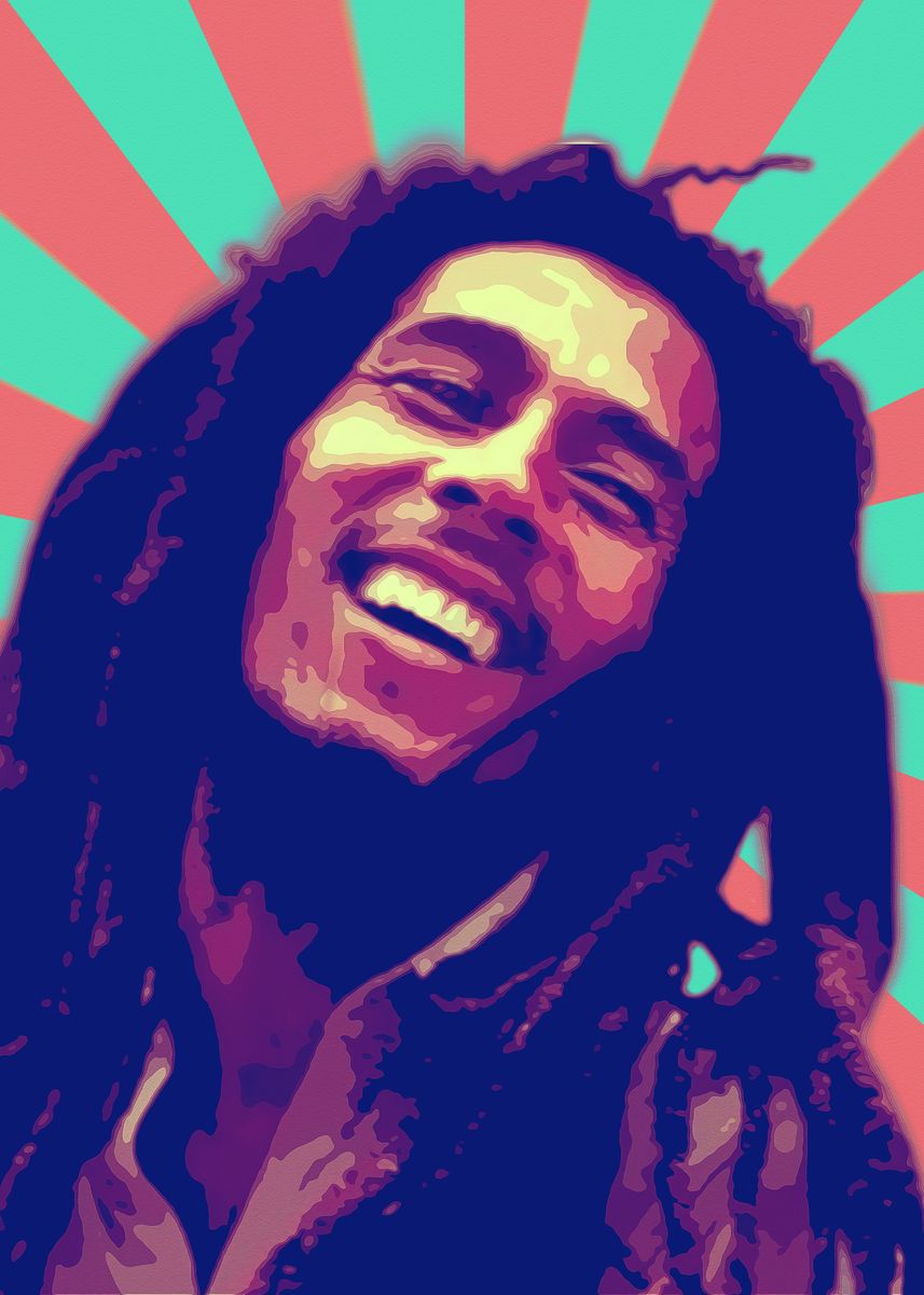 'Bob Marley' Poster, picture, metal print, paint by DK Artwork | Displate