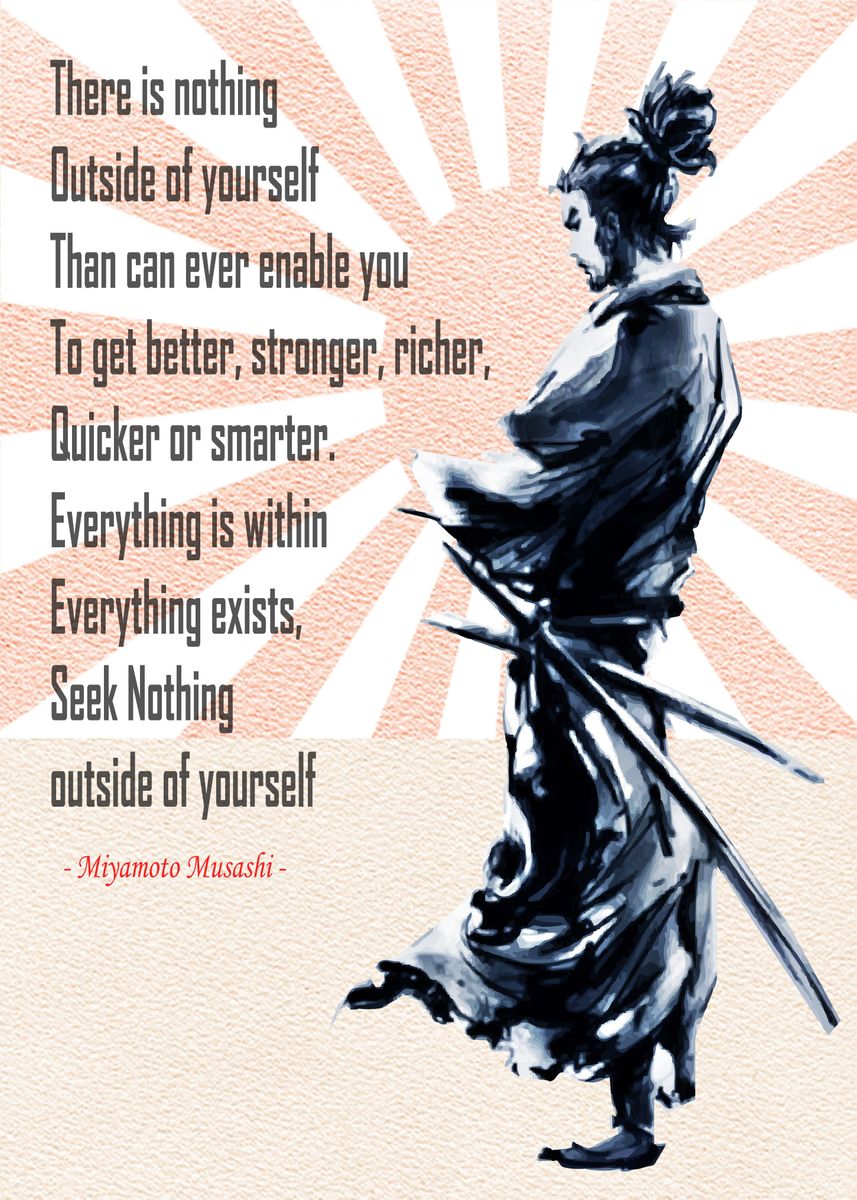 ' Musashi Quotes' Poster, picture, metal print, paint by Bintang Studio ...