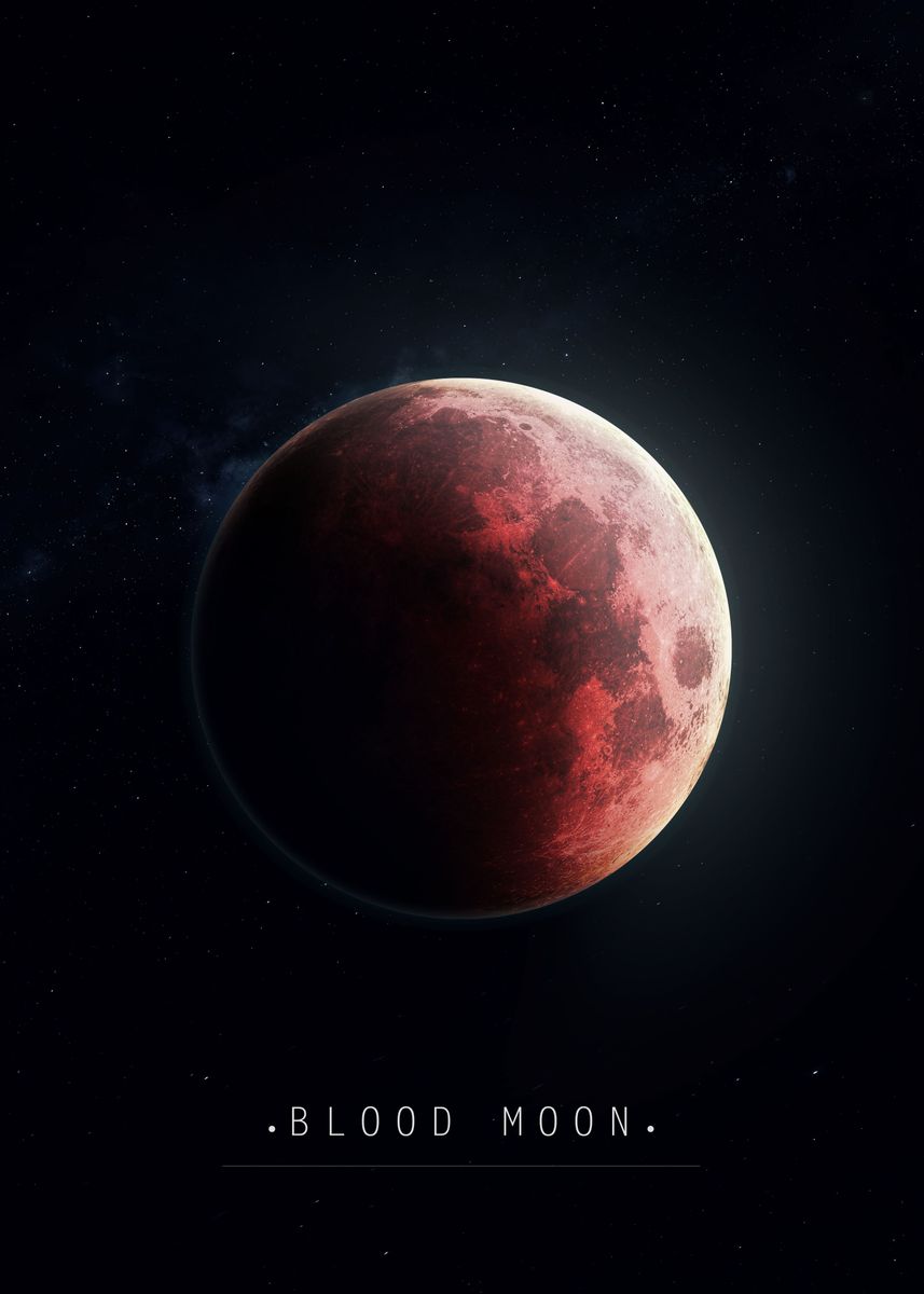 'Blood Moon' Poster by Cosmologic Vii  | Displate