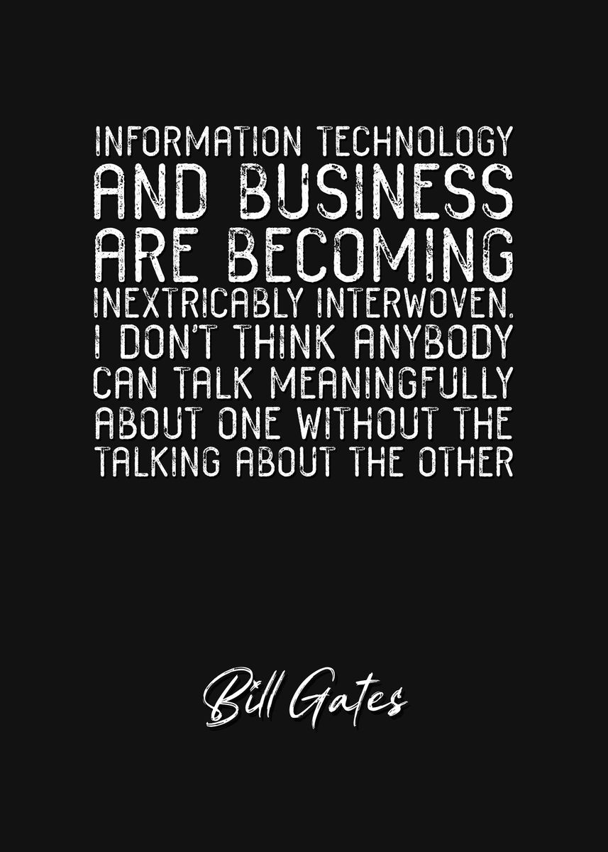 'Bill Gates Quote 7' Poster by Quoteey  | Displate