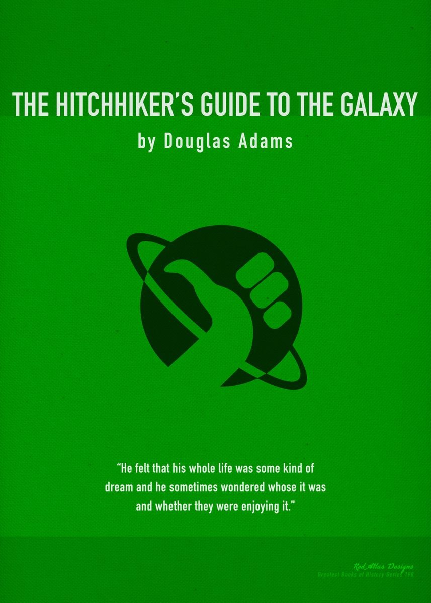 'The Hitchhikers Guide Art' Poster, Picture, Metal Print, Paint By ...