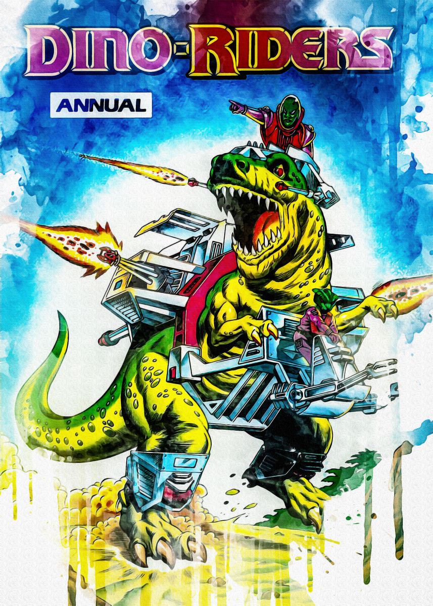 'Dino Riders' Poster, picture, metal print, paint by Jeffery Anabelle ...
