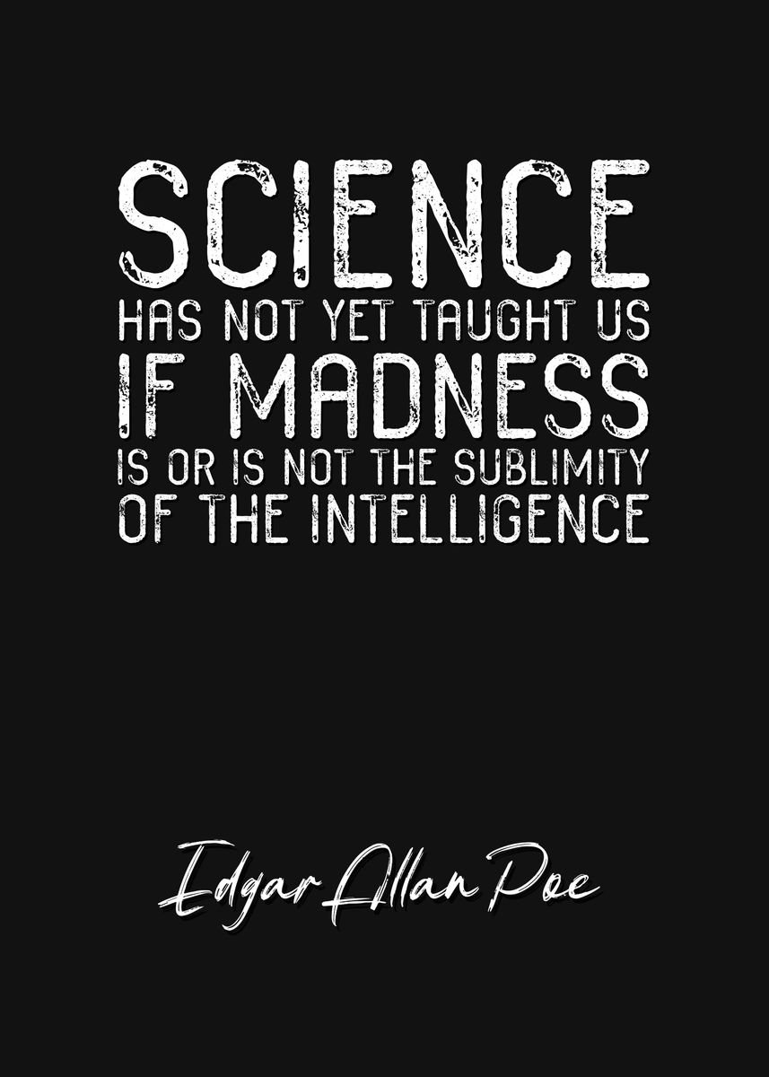 'Edgar Allan Poe Quote 7' Poster, picture, metal print, paint by ...