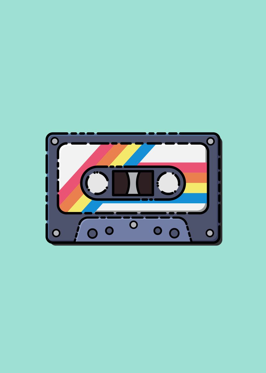 'Vector Cassette tape' Poster by Aphantasiv | Displate