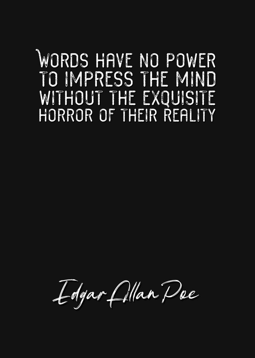 'edgar Allan Poe Quote 8' Poster, Picture, Metal Print, Paint By 