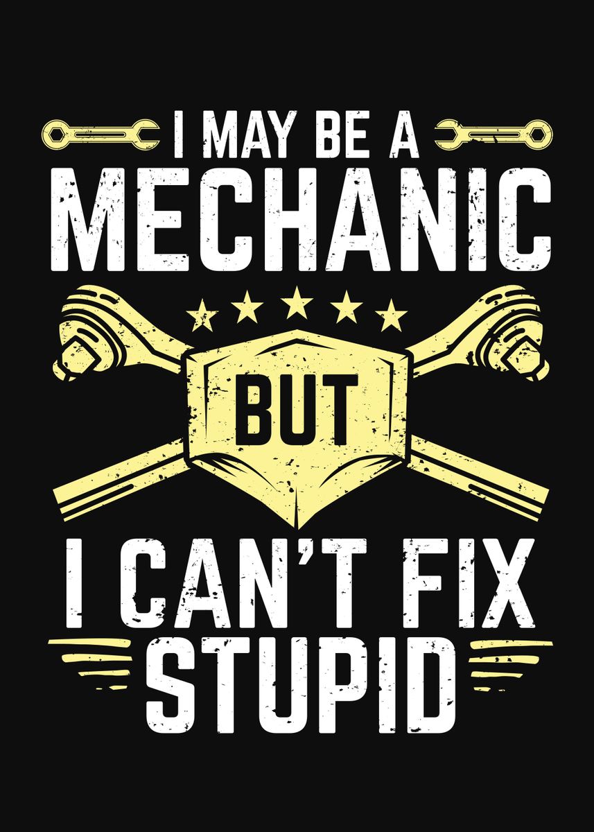 'Funny Mechanic Design' Poster, picture, metal print, paint by Marcel ...