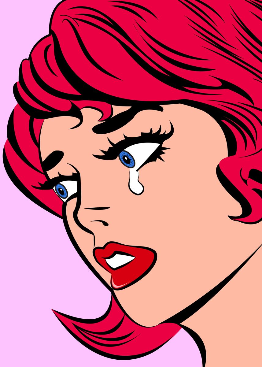 Redhead Girl In Tears Poster By Long Shot Displate