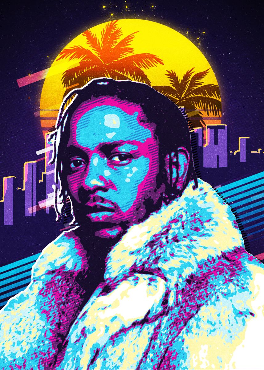 'kendrick Lamar Displate' Poster, Picture, Metal Print, Paint By 