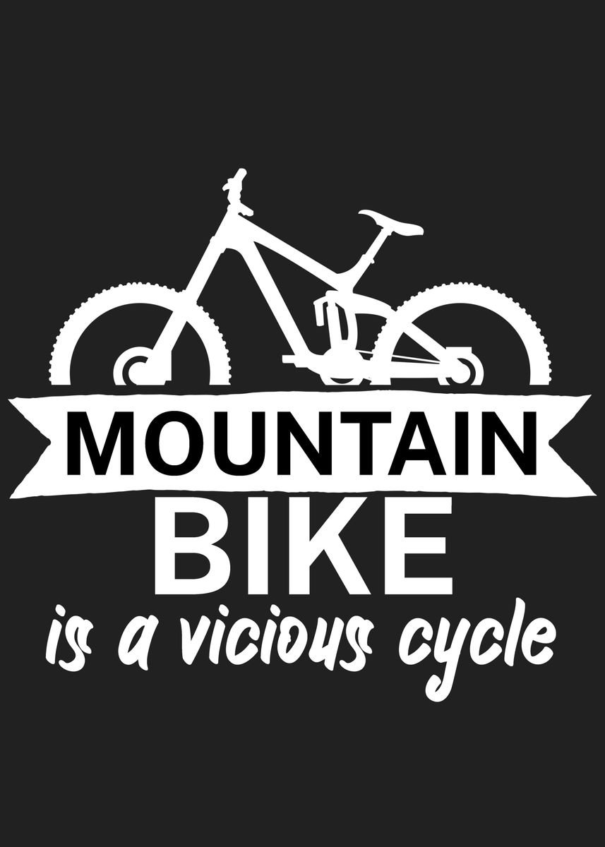 'Mountain Bike' Poster, picture, metal print, paint by maxdesign | Displate