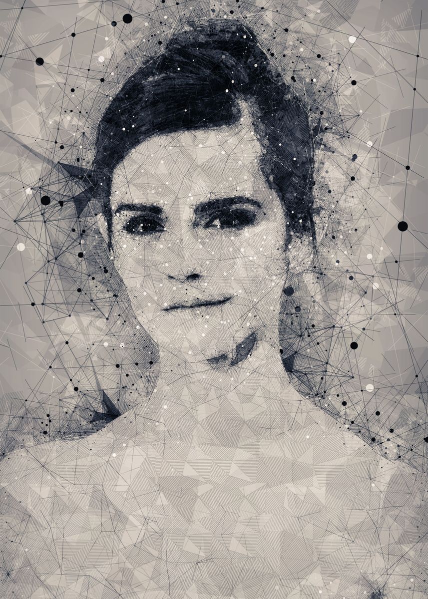 'Emma Watson' Poster, picture, metal print, paint by Alex Mann | Displate