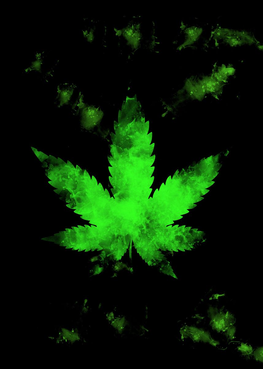 'cannabis' Poster, picture, metal print, paint by Haruka Studio | Displate