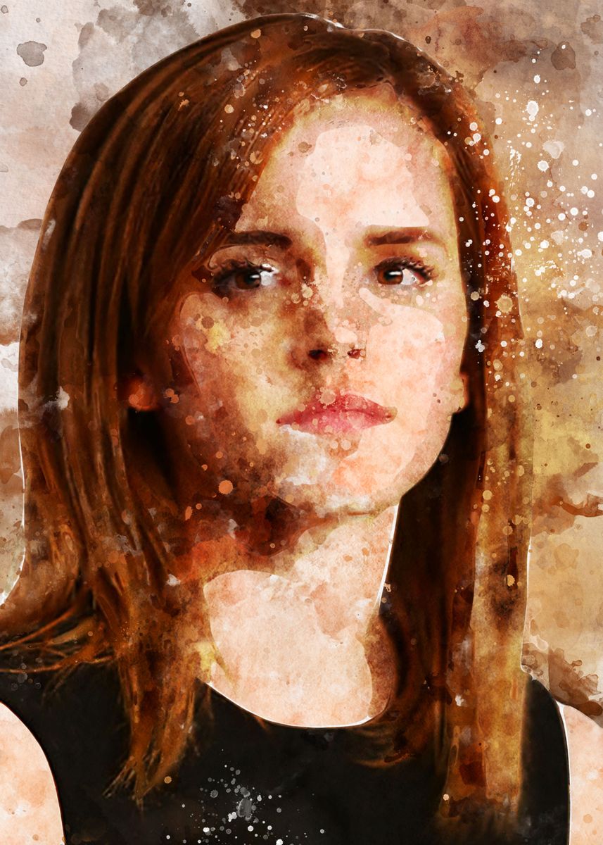 'Emma Watson' Poster, picture, metal print, paint by Alex Mann | Displate