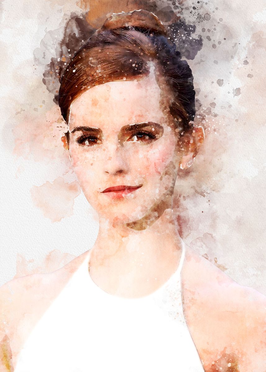 'Emma Watson' Poster, picture, metal print, paint by Alex Mann | Displate