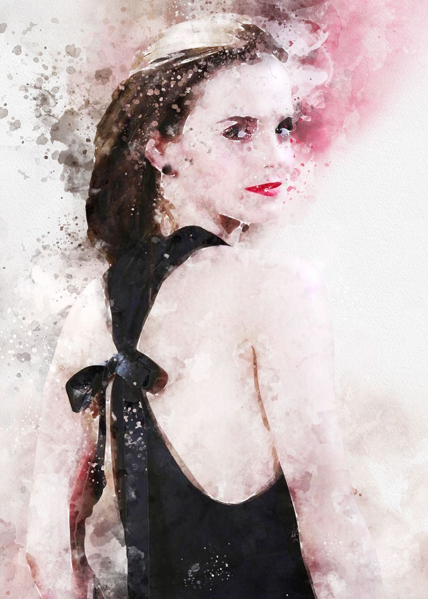 'Emma Watson' Poster, picture, metal print, paint by Alex Mann | Displate