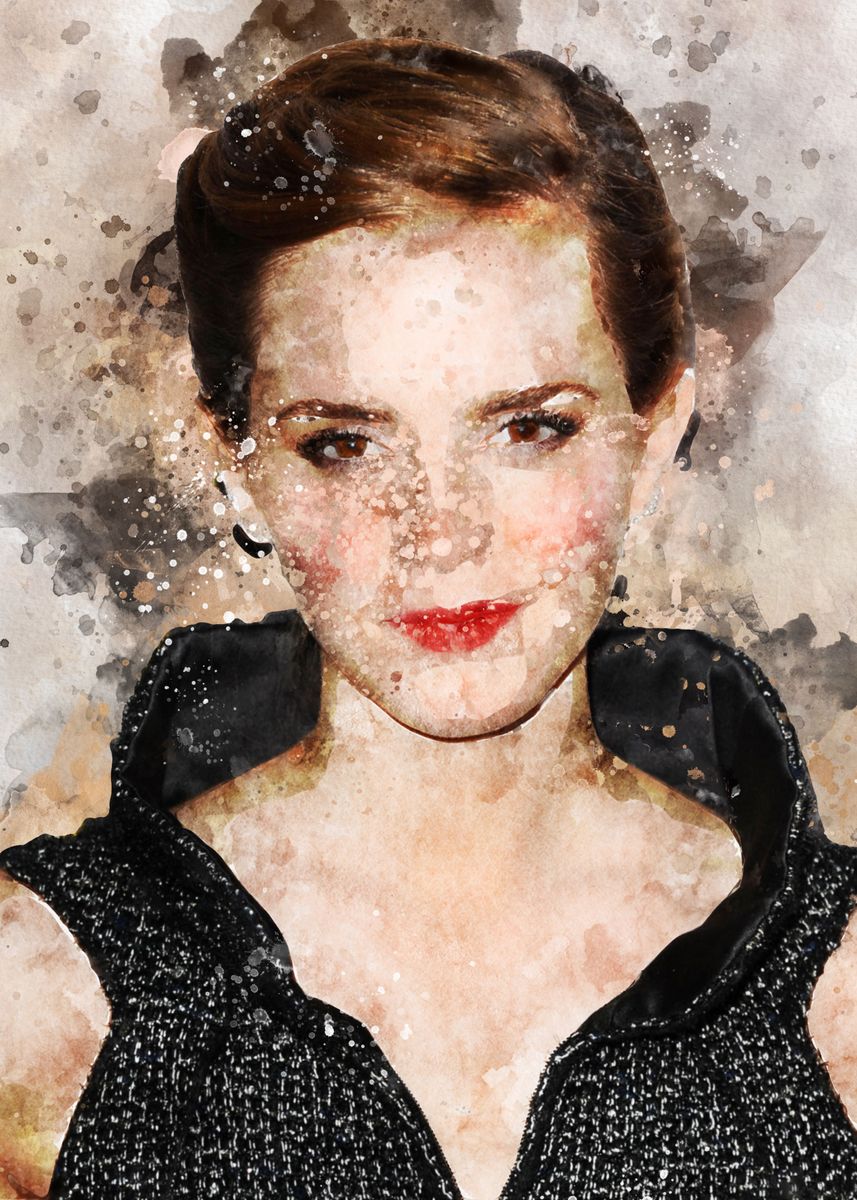 'Emma Watson' Poster, picture, metal print, paint by Alex Mann | Displate