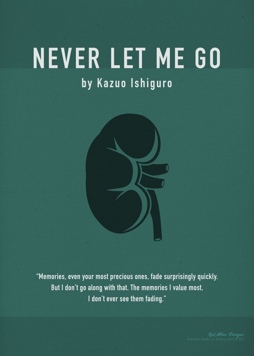 'Never Let Me Go Book Art' Poster, picture, metal print, paint by ...