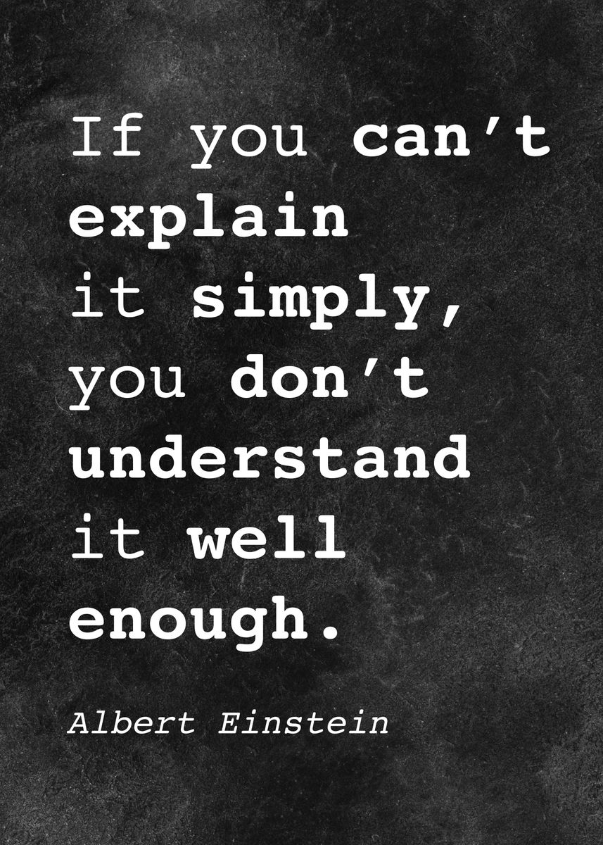 'Albert Einstein Quote D019' Poster, picture, metal print, paint by Go ...