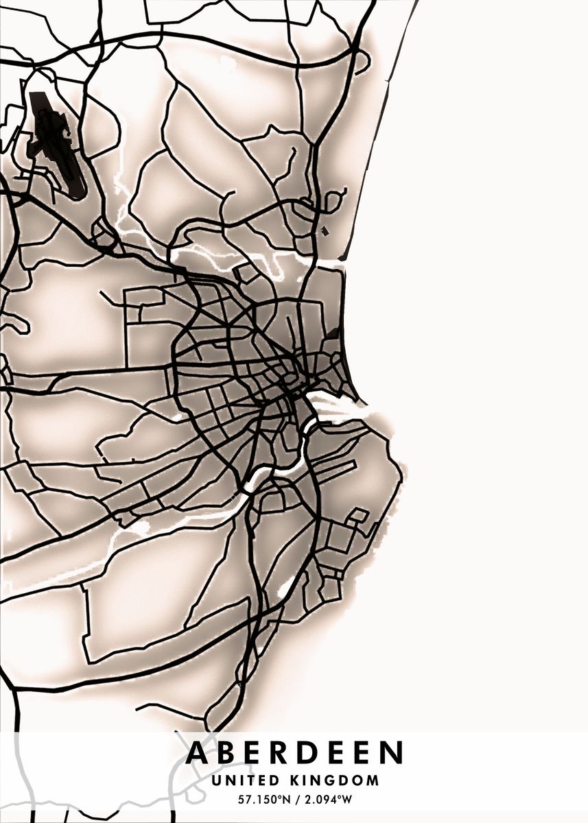 'Aberdeen' Poster, picture, metal print, paint by Merah Djoeang Displate