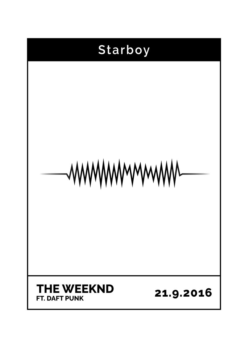 'Starboy' Poster, picture, metal print, paint by Song Cards | Displate