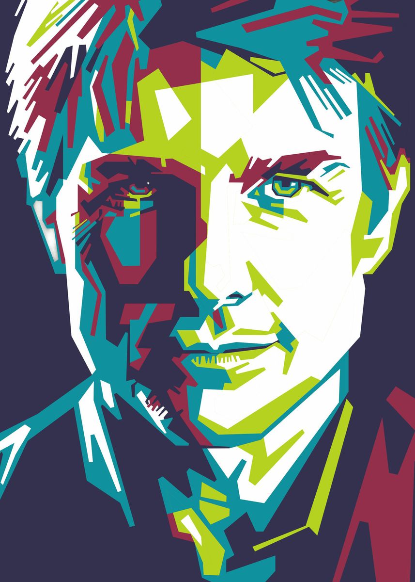 'Tom Cruise WPAP art ' Poster by Kifli Pelu | Displate