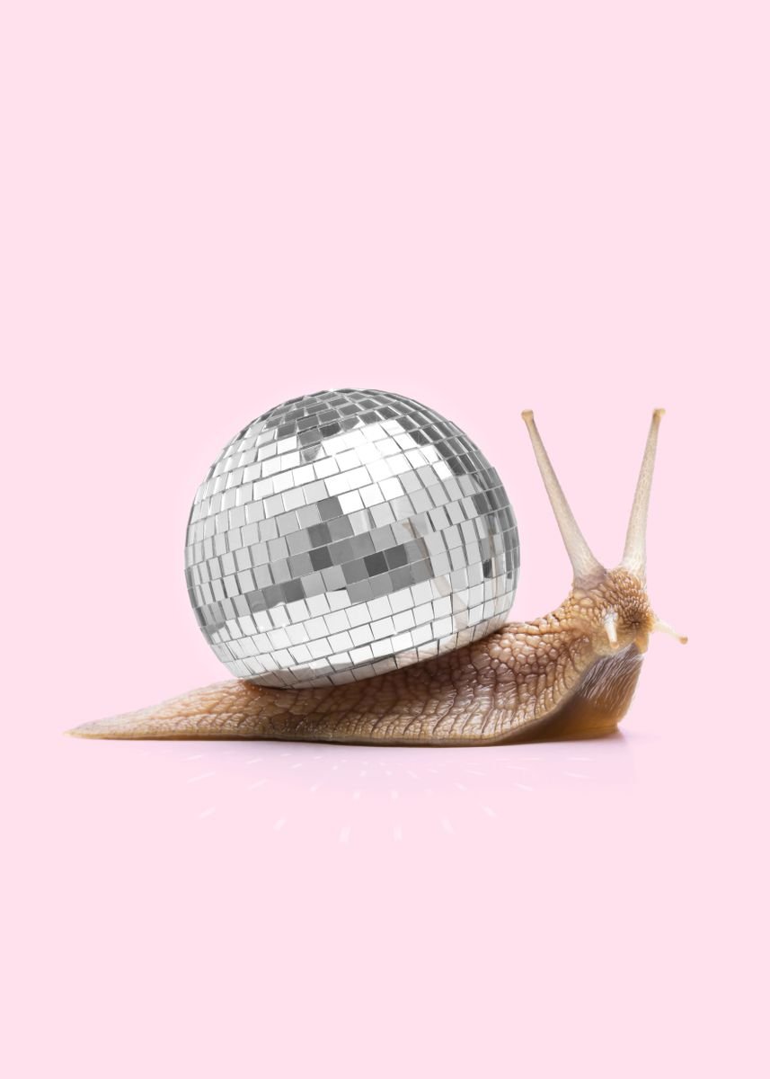 'Disco Snail' Poster, picture, metal print, paint by Paul Fuentes ...