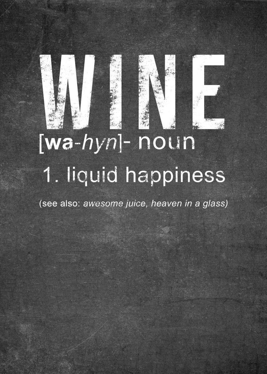 'Wine Definition Funny' Poster by PosterWorld Displate