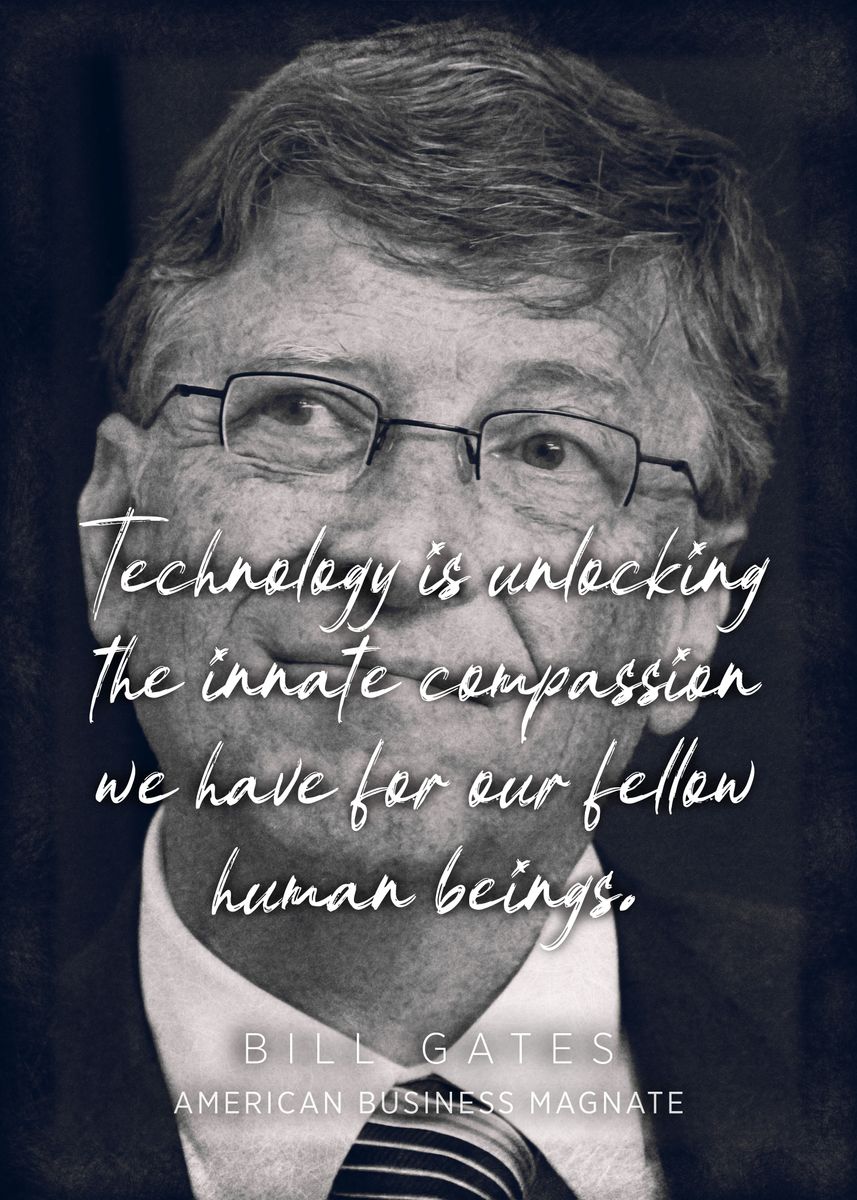 'Bill Gates Quote 5' Poster by Quoteey  | Displate