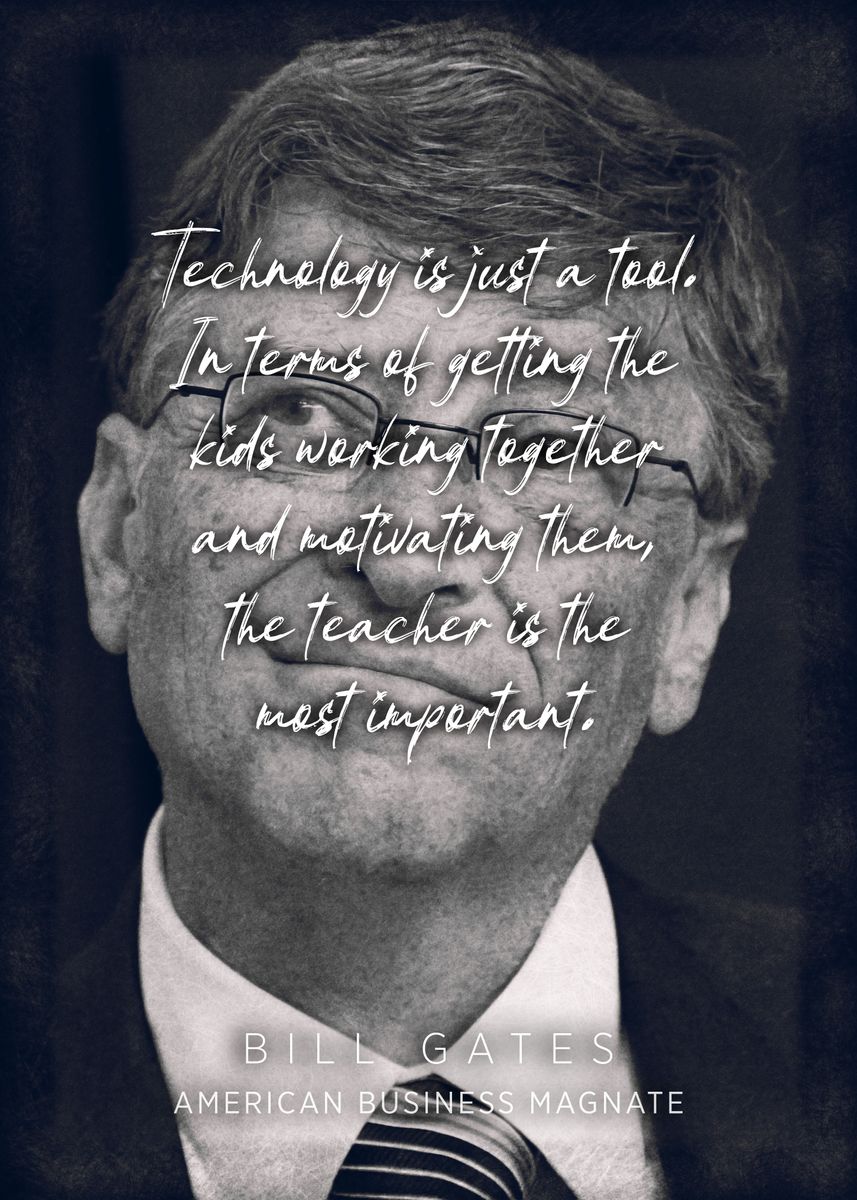 'Bill Gates Quote 9' Poster by Quoteey  | Displate