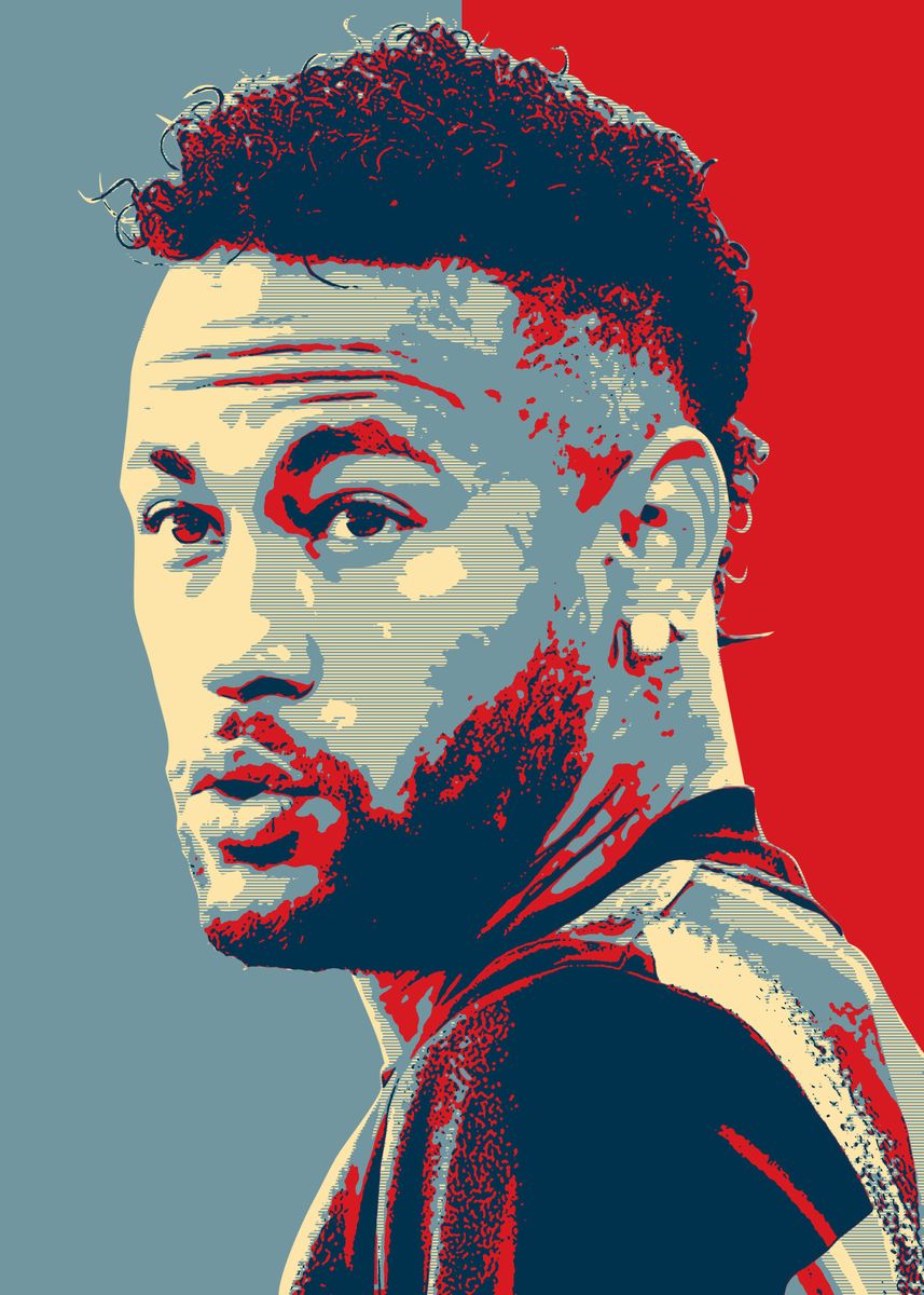 'Neymar' Poster, picture, metal print, paint by MK STUDIO | Displate