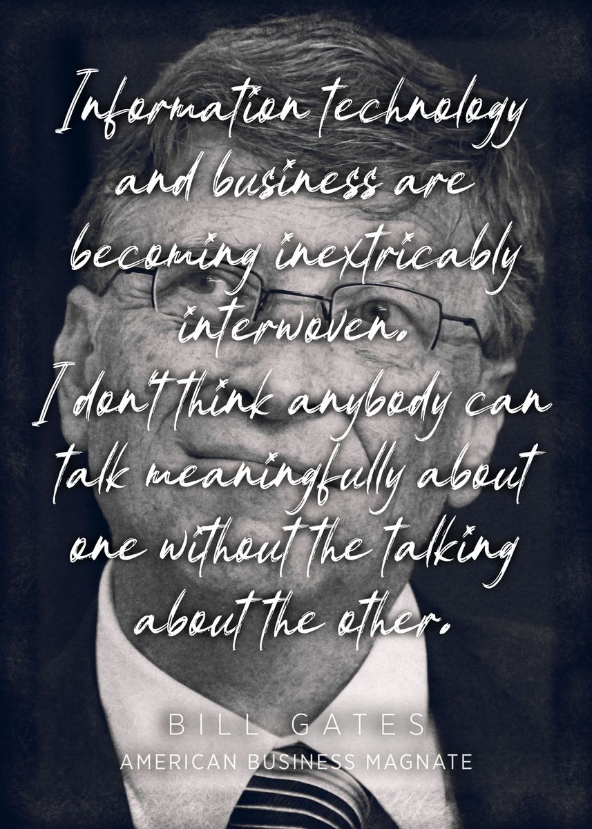 'Bill Gates Quote 7' Poster by Quoteey  | Displate