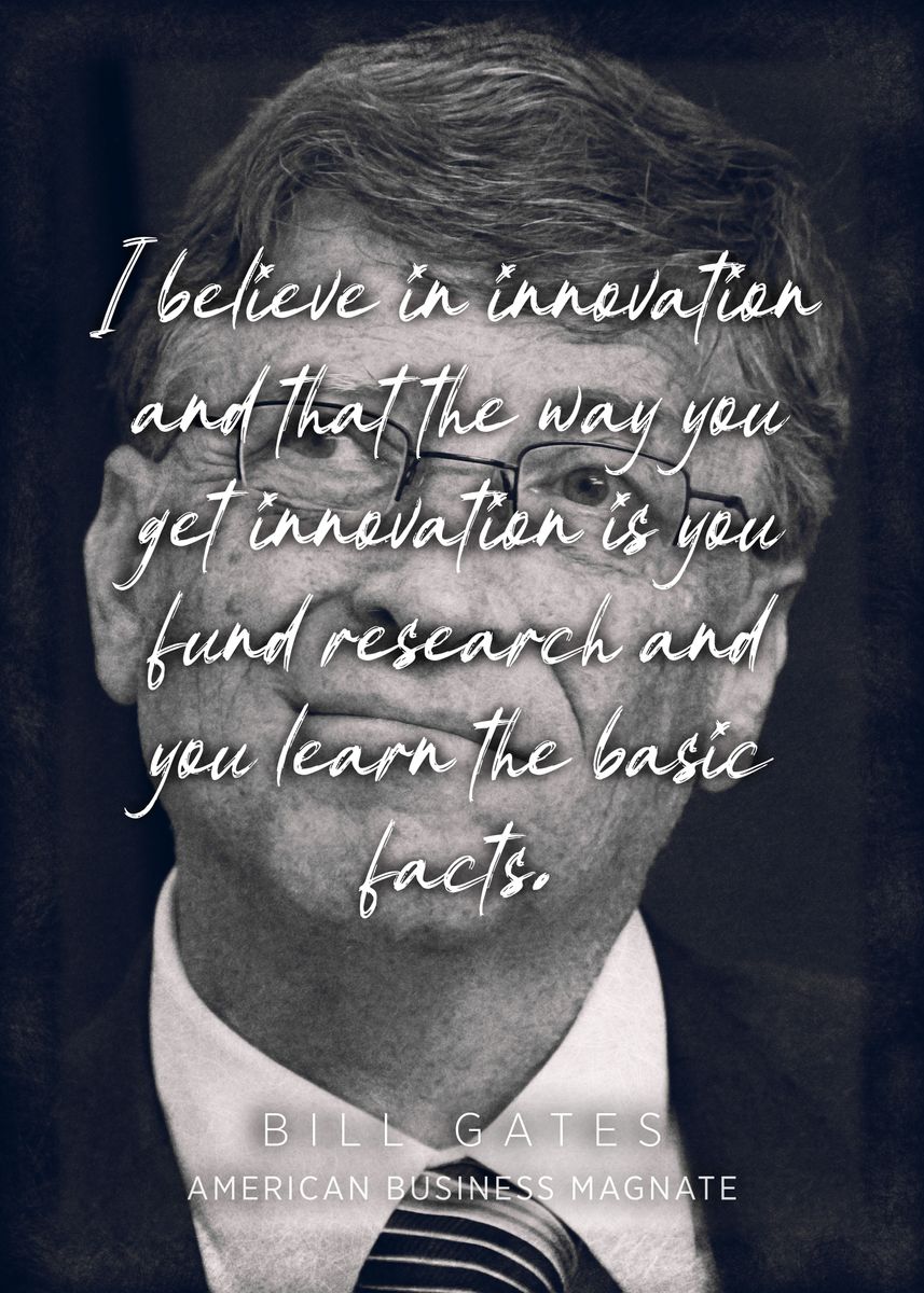 'Bill Gates Quote 2' Poster by Quoteey  | Displate