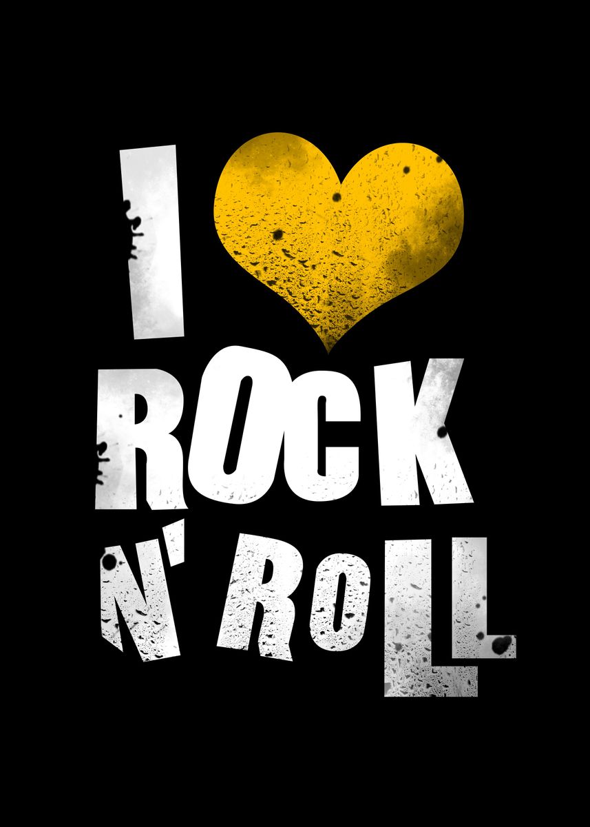 'I Love rock and roll' Poster by Ridwanart Displate
