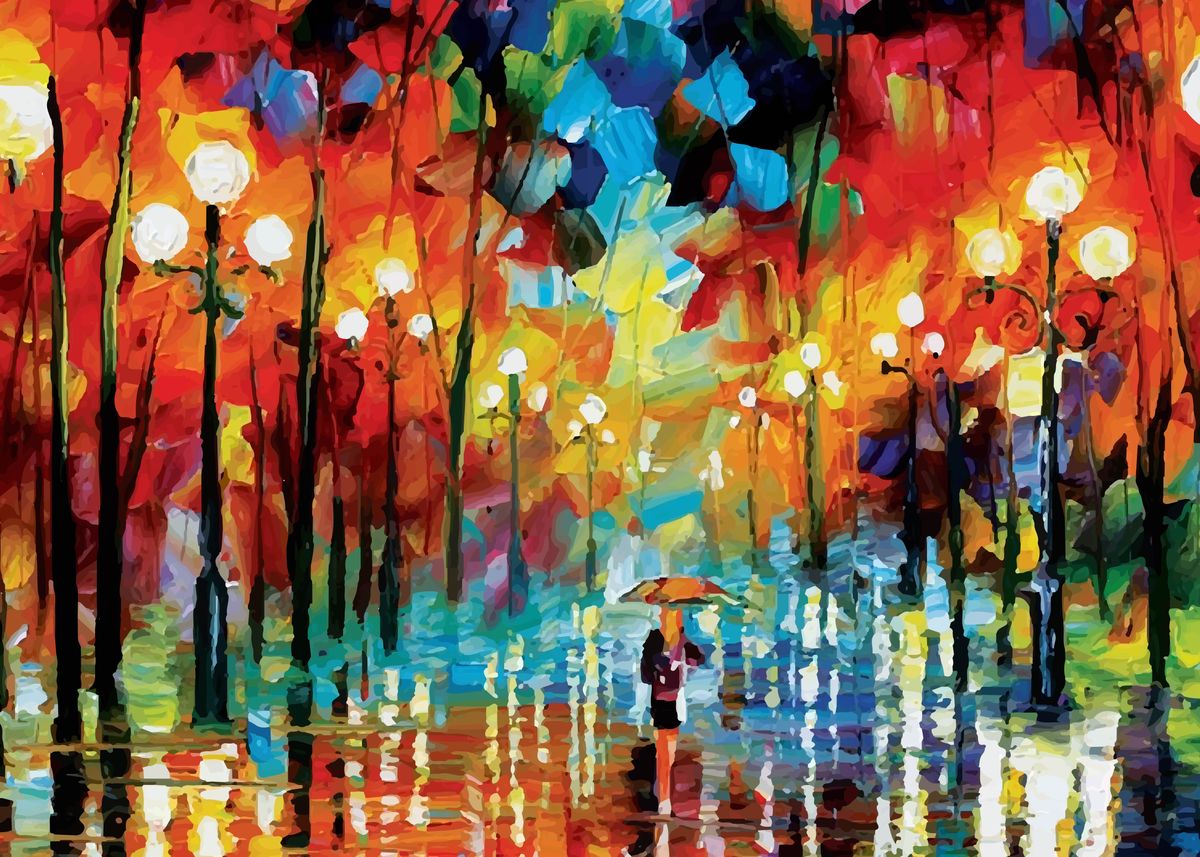 'path Leonid Afremov' Poster by ArtGallery | Displate