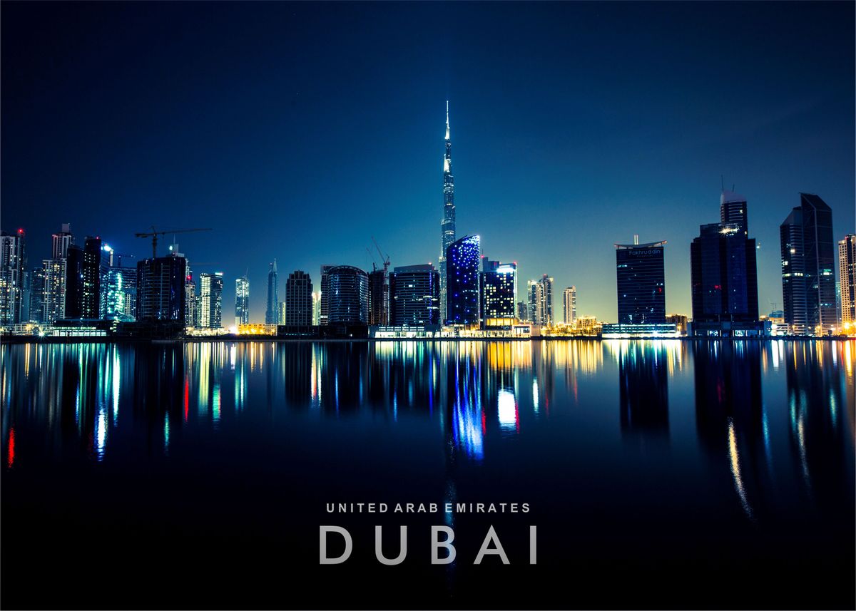 'Dubai night view' Poster by Ez Photography | Displate