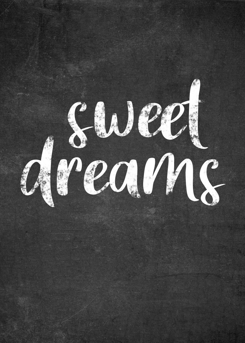 'Sweet Dreams Bedroom Gift' Poster, picture, metal print, paint by PosterWorld Displate