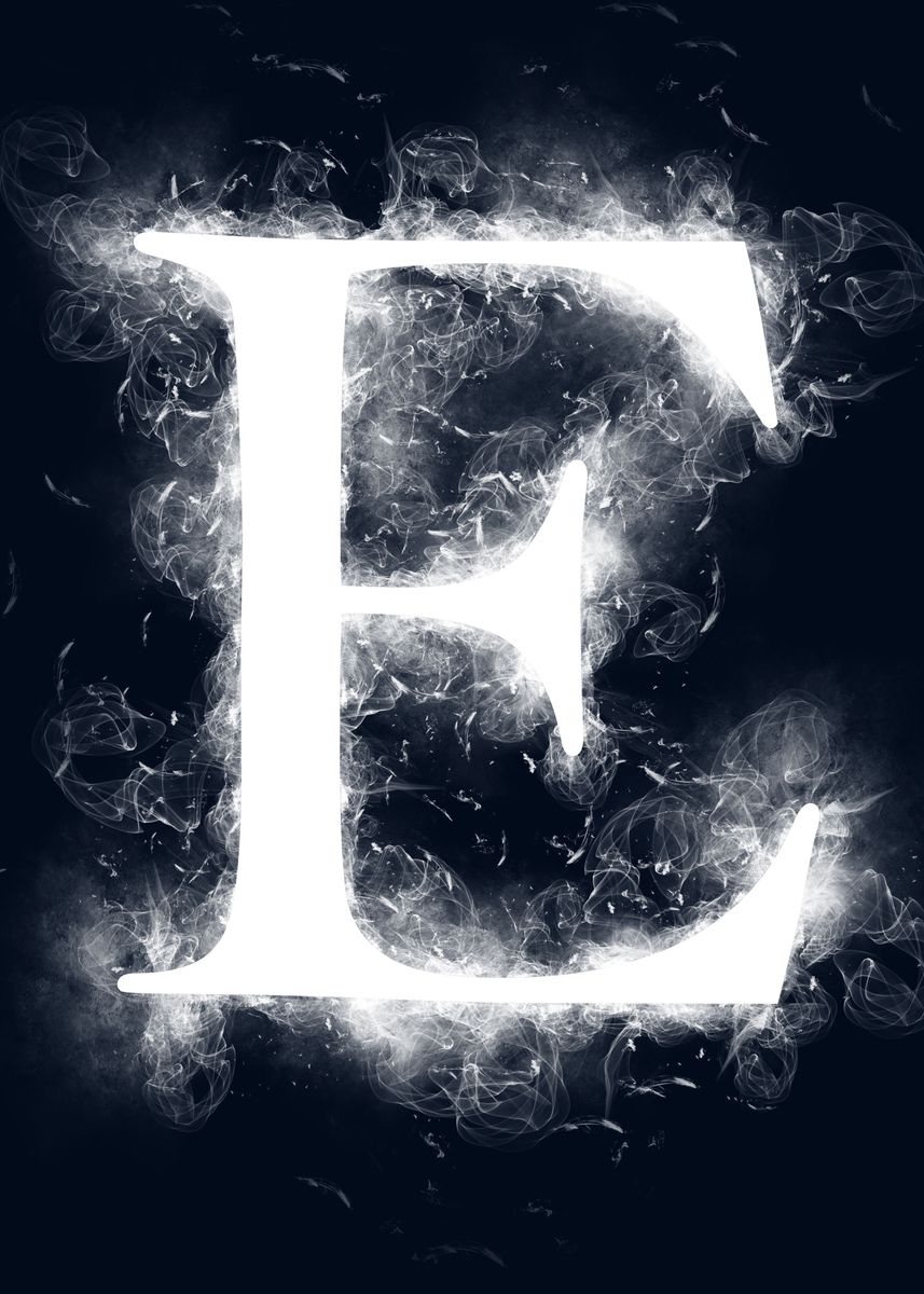 letter B e | smoky\' W Poster, Displate & metal print, paint picture, by Arts