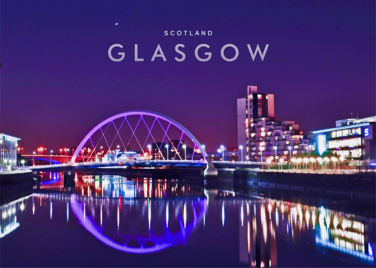 'Glasgow night view' Poster by Ez Photography | Displate