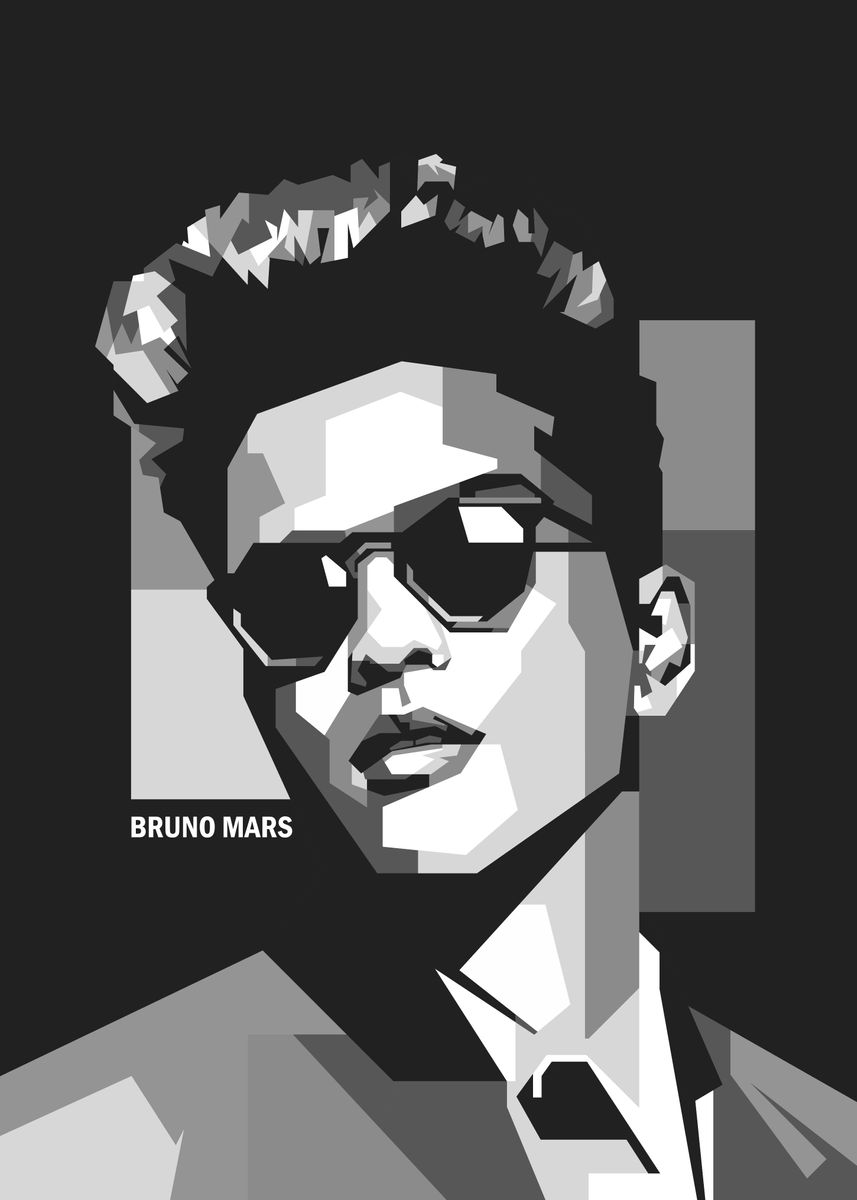 'Bruno Mars' Poster, picture, metal print, paint by Andre Fahrizal ...