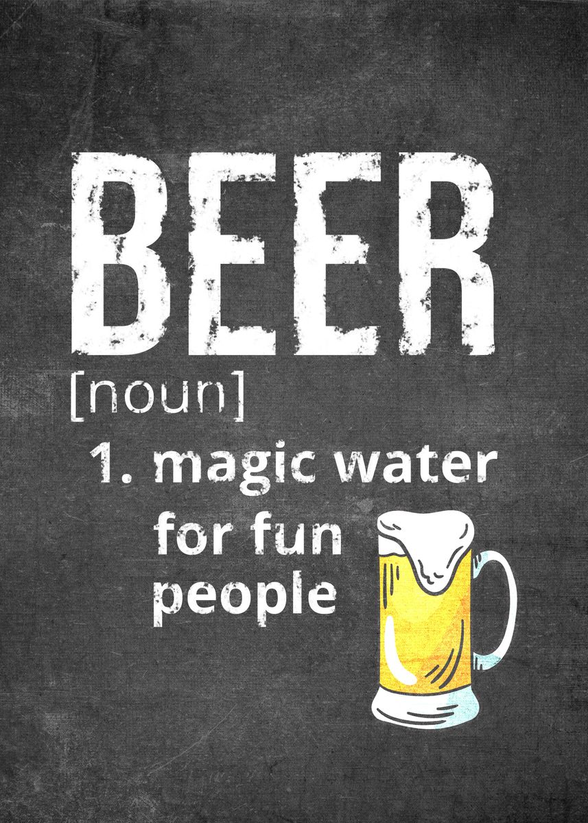'Beer Funny Definition' Poster by PosterWorld  | Displate